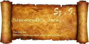 Szerencsés Imre névjegykártya